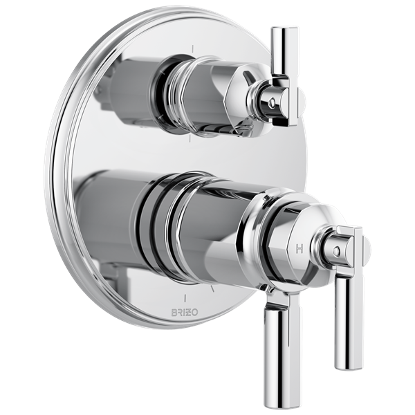 Brizo - Invari TempAssure Thermostatic Valve With Integrated 6-Function Diverter Trim