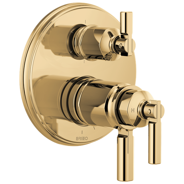 Brizo - Invari TempAssure Thermostatic Valve With Integrated 6-Function Diverter Trim