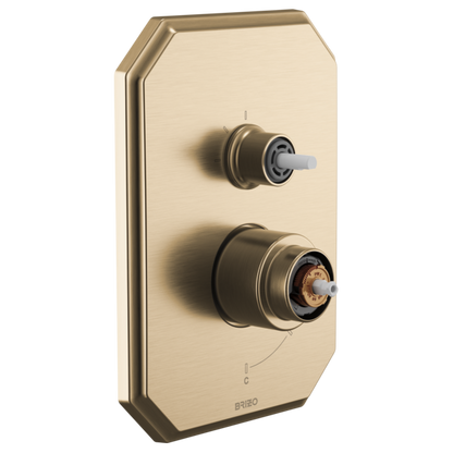 Brizo - Beauclere Pressure Balance Valve with Integrated 3-Function Diverter Trim - Less Handles