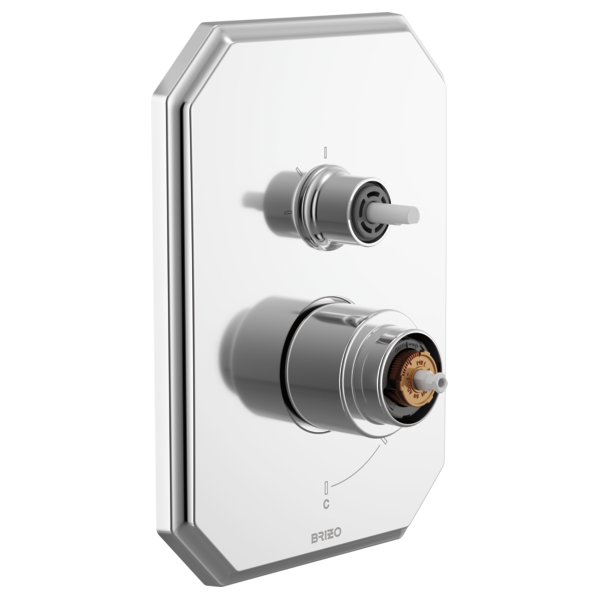 Brizo - Beauclere Pressure Balance Valve with Integrated 3-Function Diverter Trim - Less Handles
