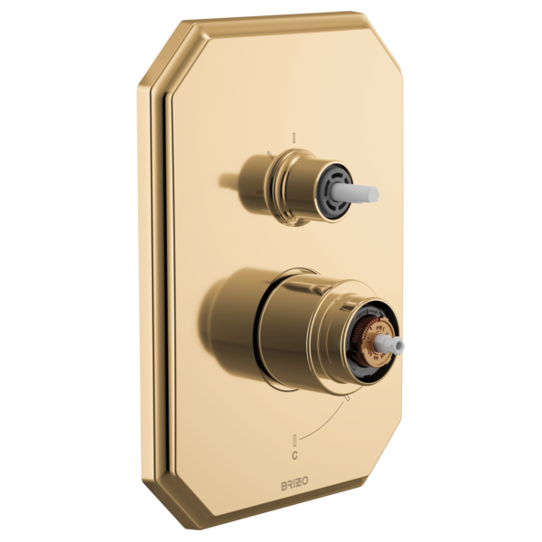 Brizo - Beauclere Pressure Balance Valve with Integrated 3-Function Diverter Trim - Less Handles