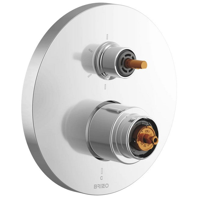 Brizo - Roccesco Pressure Balance Valve with Integrated 6-Function Diverter Trim - Less Handles