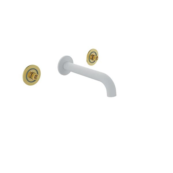Baril - Air B80 Trim only for for 2 handles wall-mounted lavatory faucet (without handle), drain not included
