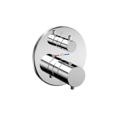 Toto - Round Thermostatic Mixing Valve with Two-Way Diverter Shower Trim