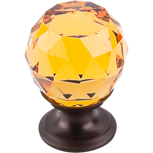 Top Knobs - Amber Crystal 1 1/8 Inch Diameter Round Knob