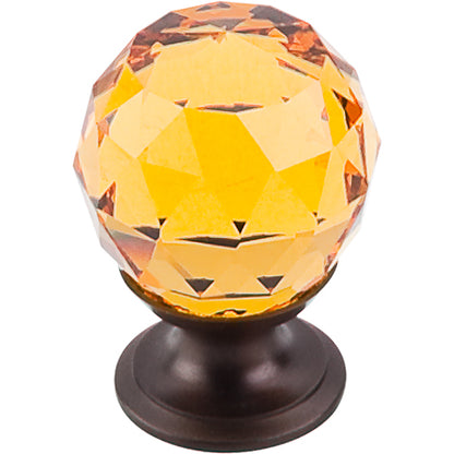 Top Knobs - Amber Crystal 1 1/8 Inch Diameter Round Knob
