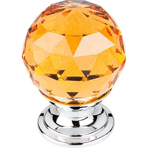 Top Knobs - Amber Crystal 1 1/8 Inch Diameter Round Knob