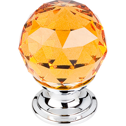 Top Knobs - Amber Crystal 1 1/8 Inch Diameter Round Knob