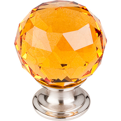 Top Knobs - Amber Crystal 1 3/8 Inch Diameter Round Knob