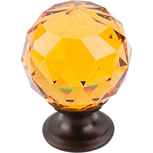 Top Knobs - Amber Crystal 1 3/8 Inch Diameter Round Knob