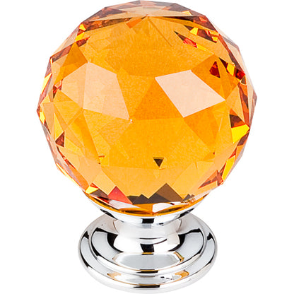 Top Knobs - Amber Crystal 1 3/8 Inch Diameter Round Knob