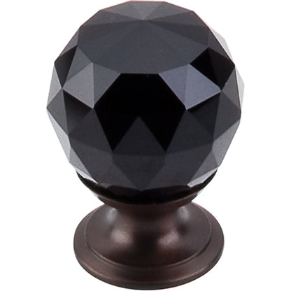 Top Knobs - Black Crystal 1 1/8 Inch Diameter Round Knob