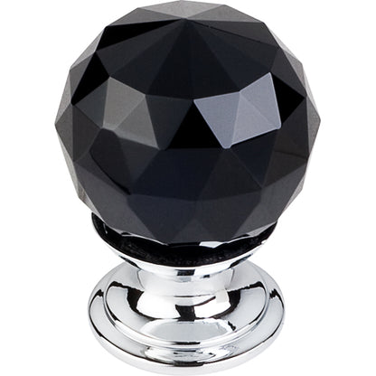 Top Knobs - Black Crystal 1 1/8 Inch Diameter Round Knob