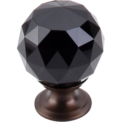 Top Knobs - Black Crystal 1 3/8 Inch Diameter Round Knob
