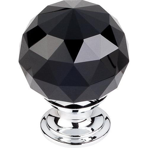 Top Knobs - Black Crystal 1 3/8 Inch Diameter Round Knob