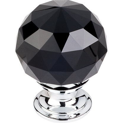 Top Knobs - Black Crystal 1 3/8 Inch Diameter Round Knob