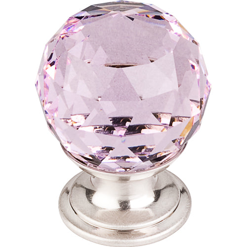 Top Knobs - Pink Crystal 1 1/8 Inch Diameter Round Knob