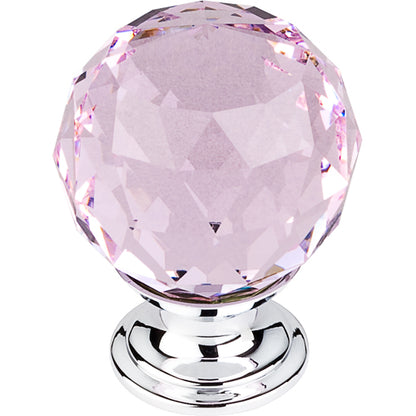 Top Knobs - Pink Crystal 1 3/8 Inch Diameter Round Knob
