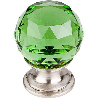 Top Knobs - Green Crystal 1 1/8 Inch Diameter Round Knob