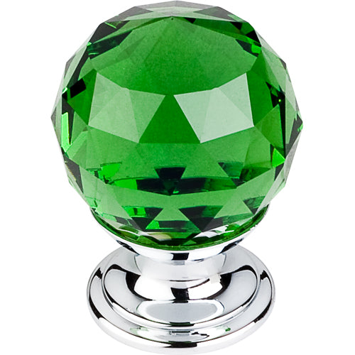 Top Knobs - Green Crystal 1 1/8 Inch Diameter Round Knob