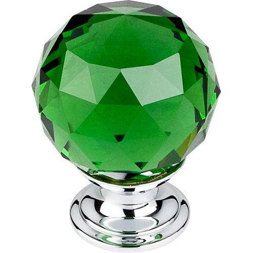 Top Knobs - Green Crystal 1 3/8 Inch Diameter Round Knob