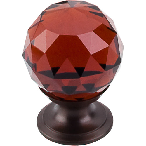 Top Knobs - Wine Crystal 1 1/8 Inch Diameter Round Knob