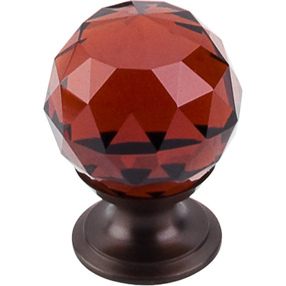 Top Knobs - Wine Crystal 1 1/8 Inch Diameter Round Knob