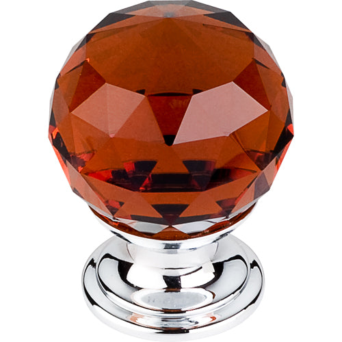 Top Knobs - Wine Crystal 1 1/8 Inch Diameter Round Knob