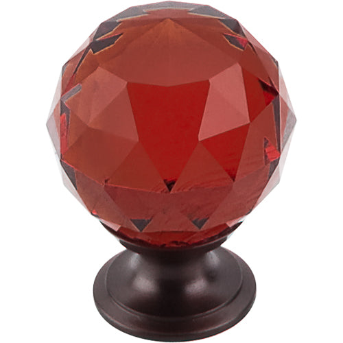 Top Knobs - Wine Crystal 1 3/8 Inch Diameter Round Knob