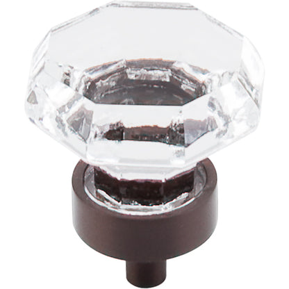 Top Knobs - Clear Octagon Crystal 1 3/8 Inch Diameter Round Knob