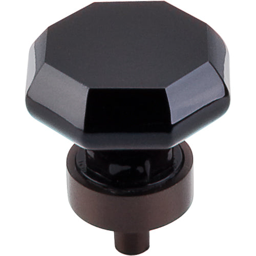 Top Knobs - Black Octagon Crystal 1 3/8 Inch Diameter Round Knob