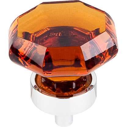 Top Knobs - Wine Octagon Crystal 1 3/8 Inch Diameter Round Knob
