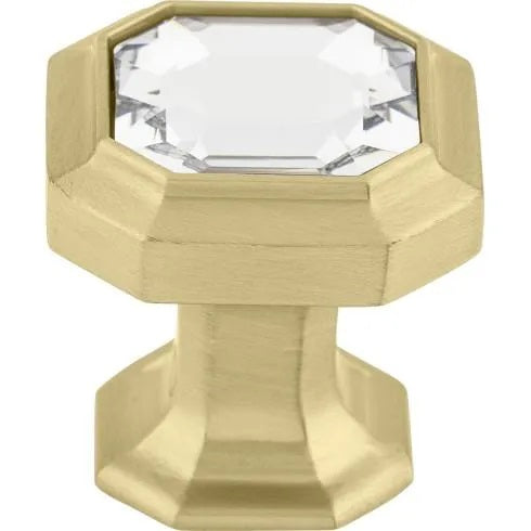 Top Knobs - Crystal Emerald 1 1/8 Inch Length Geometric Knob