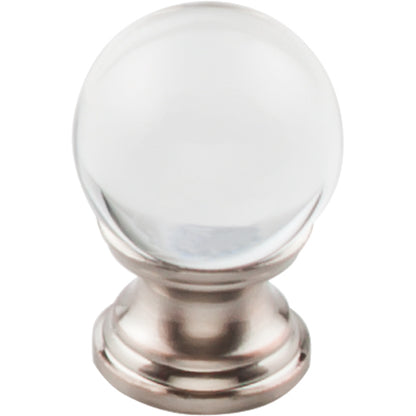 Top Knobs - Clarity Clear Glass Round Knob 1 Inch Base