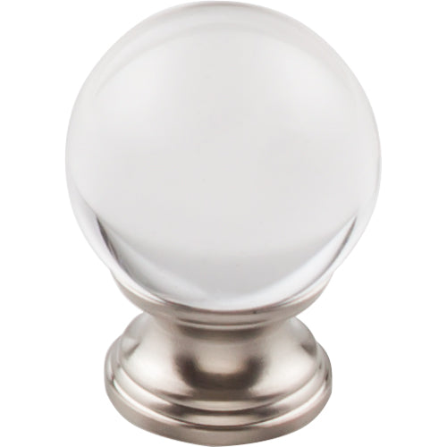 Top Knobs - Clarity Clear Glass Round Knob 1 3/8 Inch Base