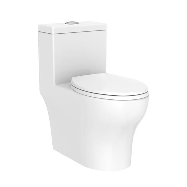 Lacava - Toilet W/Seat, 14 1/2 X 27 1/2 X 29 1/2 H, Dual-Flush W/EffecVe Flow 1.25 Gpf, So-Closing Seat