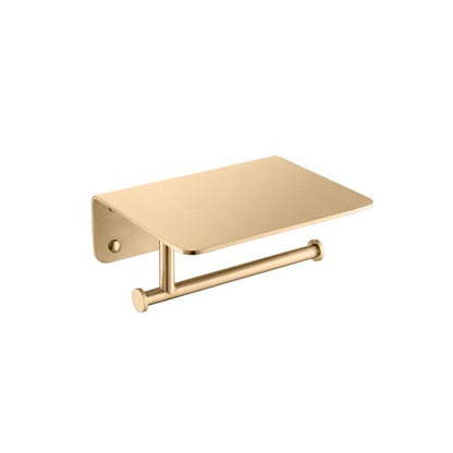 Flusso - Brass Toilet Paper Holder With Cellphone Shelf