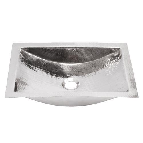 Nantucket Sinks - Hand Hammered Stainless Steel Rectangle Undermount Bathroom Sink