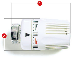 Myson Standard Head For Trv Body Nickel Locking Nut
