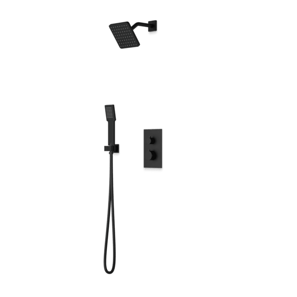 Artos - Otella Thermostatic Shower Trim Kit with Shower Head on Angled Arm & Hand Shower