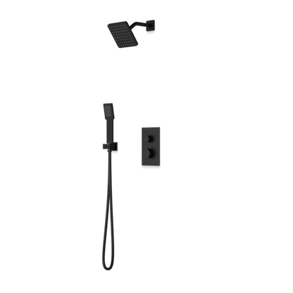 Artos - Otella Thermostatic Shower Trim Kit with Shower Head on Angled Arm & Hand Shower