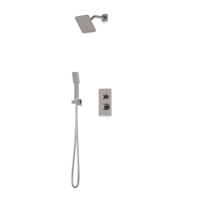 Artos - Otella Thermostatic Shower Trim Kit with Shower Head on Angled Arm & Hand Shower