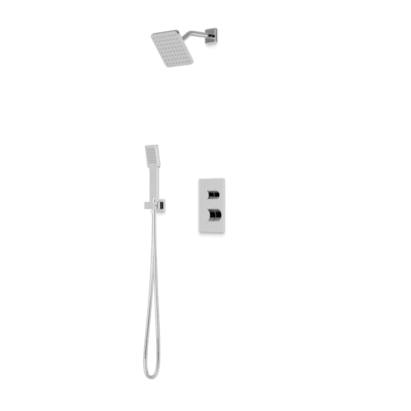 Artos - Otella Thermostatic Shower Trim Kit with Shower Head on Angled Arm & Hand Shower