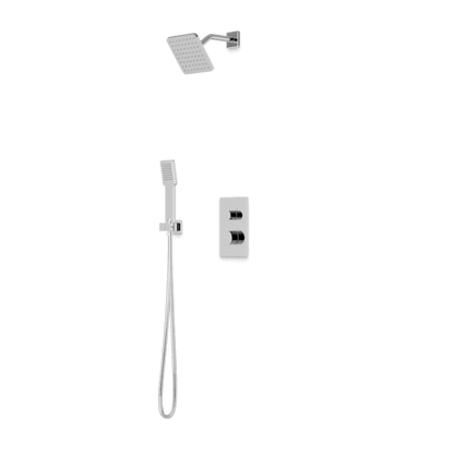 Artos - Otella Thermostatic Shower Trim Kit with Shower Head on Angled Arm & Hand Shower
