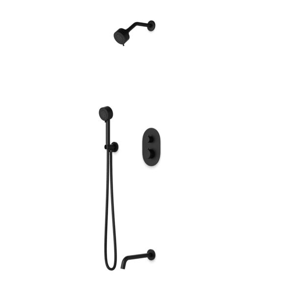Artos - Opera Thermostatic Shower Trim Kit with Multifunction Shower Head, Hand Shower, Tub Filler