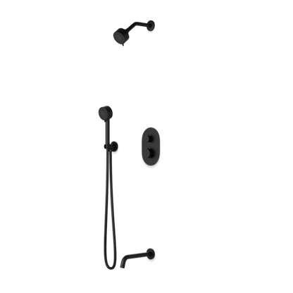 Artos - Opera Thermostatic Shower Trim Kit with Multifunction Shower Head, Hand Shower, Tub Filler