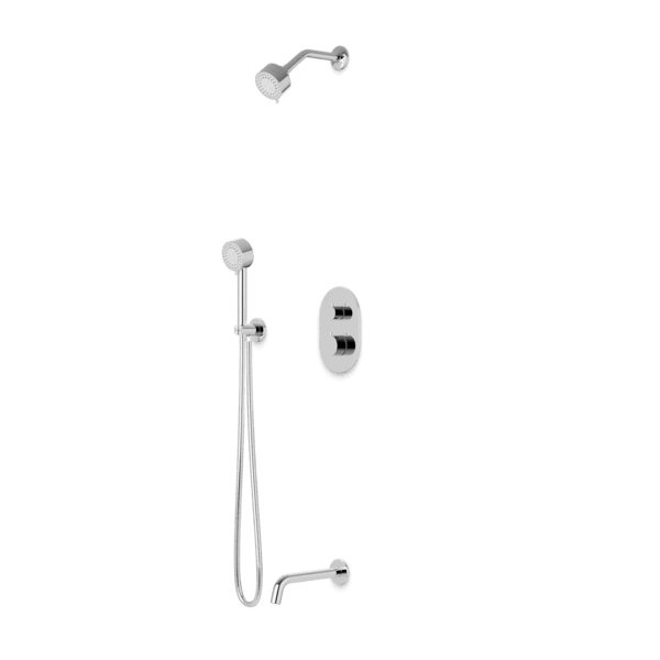 Artos - Opera Thermostatic Shower Trim Kit with Multifunction Shower Head, Hand Shower, Tub Filler
