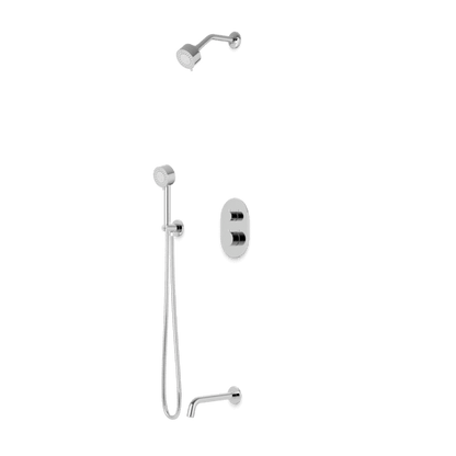 Artos - Opera Thermostatic Shower Trim Kit with Multifunction Shower Head, Hand Shower, Tub Filler