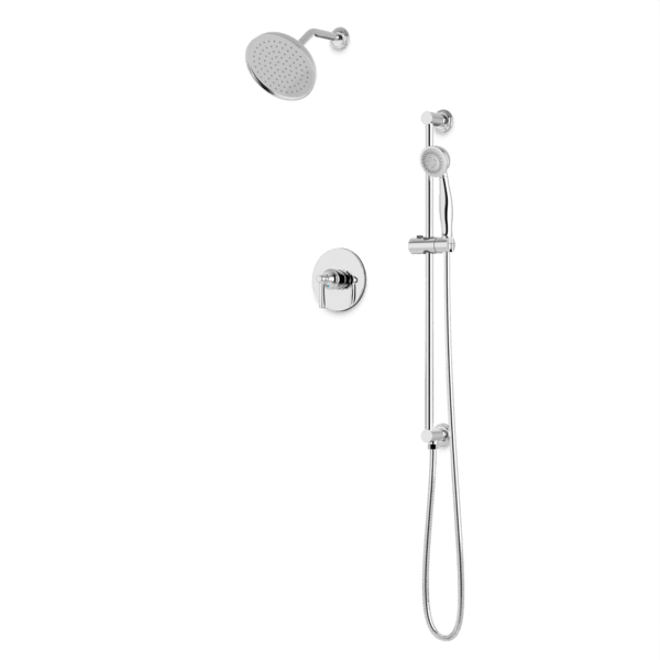 Artos - Classic 2-Way Pressure Balance Shower Trim Kit with Hand Shower on Integrated Slide Bar