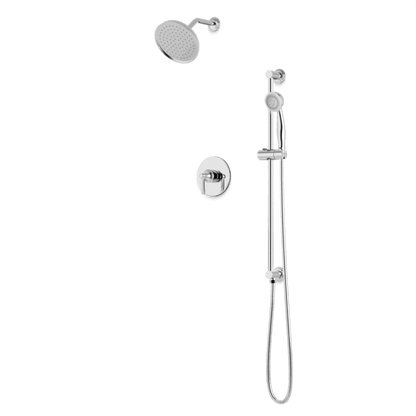 Artos - Classic 2-Way Pressure Balance Shower Trim Kit with Hand Shower on Integrated Slide Bar